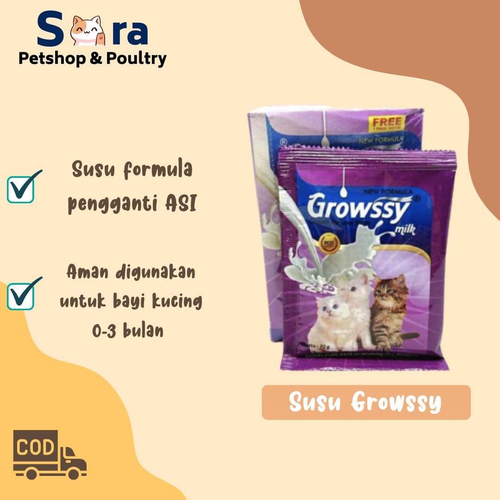 SUSU KUCING SUSU ANAK KUCING SUSU BAYI KUCING ANJING KITTEN CAT MILK GROWSSY TOP GROWTH MURAH SACHET