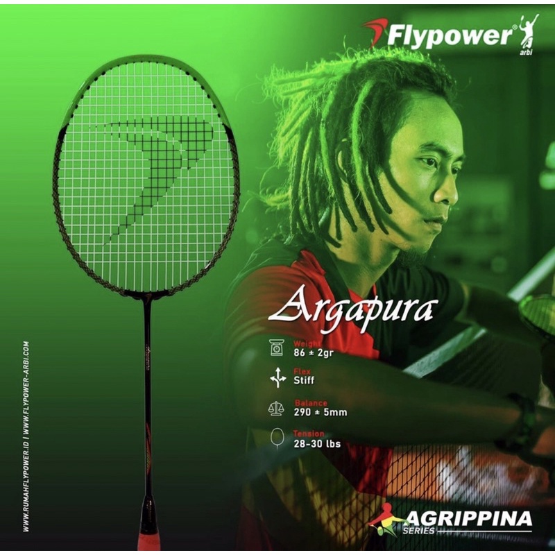 RAKET BULUTANGKIS FLYPOWER ARGAPURA ORIGINAL