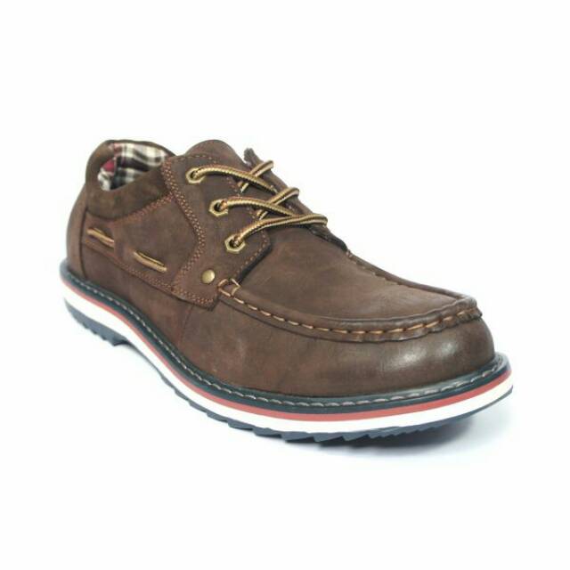 Sepatu Sneakers Pria Kulit Jim Joker Fire 1CA Coffee Original Casual Formal