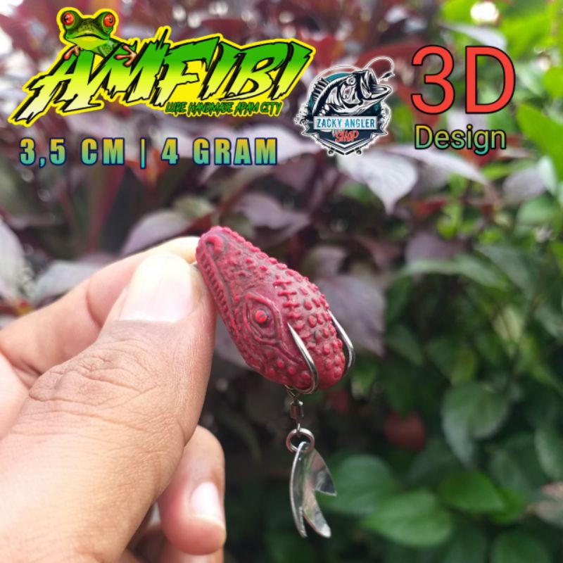 Soft Frog 3D Amfibi Lure Umpan Casting Gabus