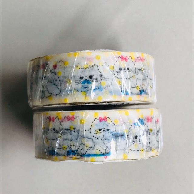 

washi tape / masking tape papier platz yoko cat yellow