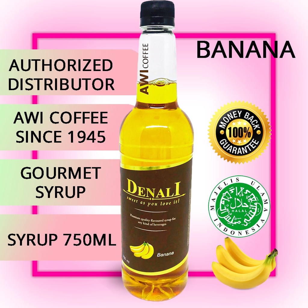 

Awi Segar Harum I Syrup Banana 750ml I denali I coffee | Flavored