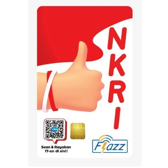 Kartu Flazz Gen 2 /Gen2 - NKRI TOP! Edition ORI /Like eTOLL eMONEY Tapcash or Brizzi