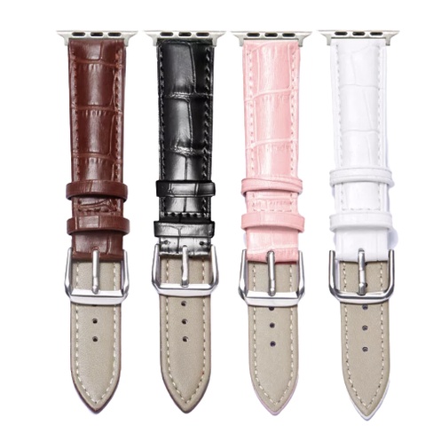 Tali Jam Kulit Leather Alligator Pattern Strap For Apple Watch 45mm 44mm 42mm 41mm 40mm 38mm