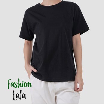 KAOS WANITA LENGAN PENDEK POLOS HITAM / ATASAN WANITA / BAJU WANITA