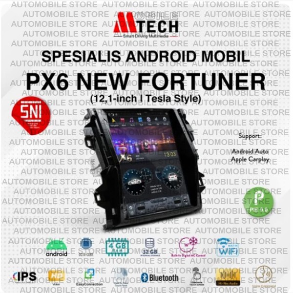 Mtech Head Unit Tesla Android Toyota Fortuner VRZ