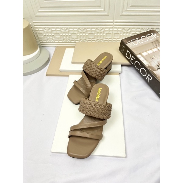 sepatu heel wanita terbaru kekinian pesta LOUISDEAR Heel tapak tahu 5 cm H50