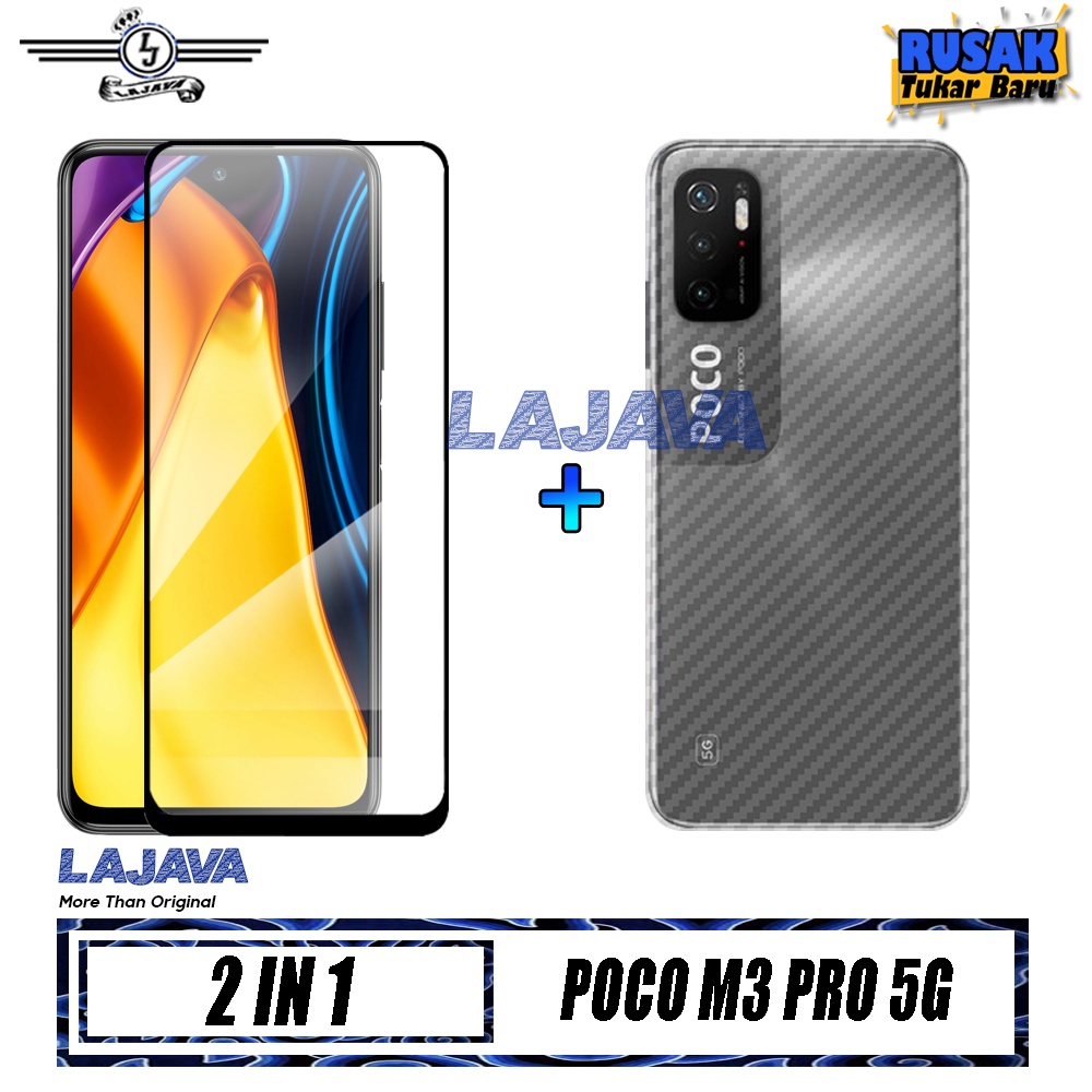 Tempered Glass Poco M3 Pro 5G 2021 Tempered Layar Free Skin Carbon Transparan Poco M3 Pro 5G