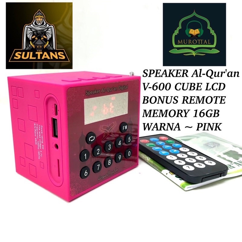 PROMO SPEAKER ALQURAN V600 CUBE LCD BONUS REMOTE