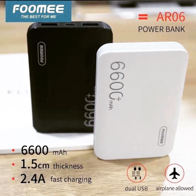 Powerbank foomee 6600mah