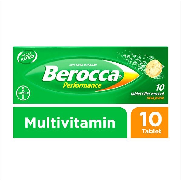 Berocca Multivitamin B kompleks Rasa Jeruk 10 Tablet (Exp date 05/2026)