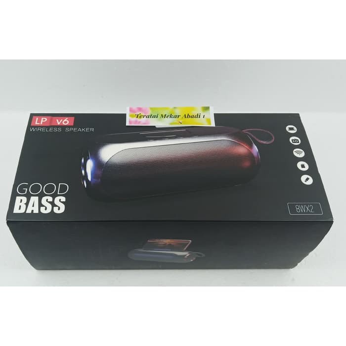 Speaker Bluetooth Original Wireless Speaker Lp V6 Super Bass Hitam Shopee Indonesia