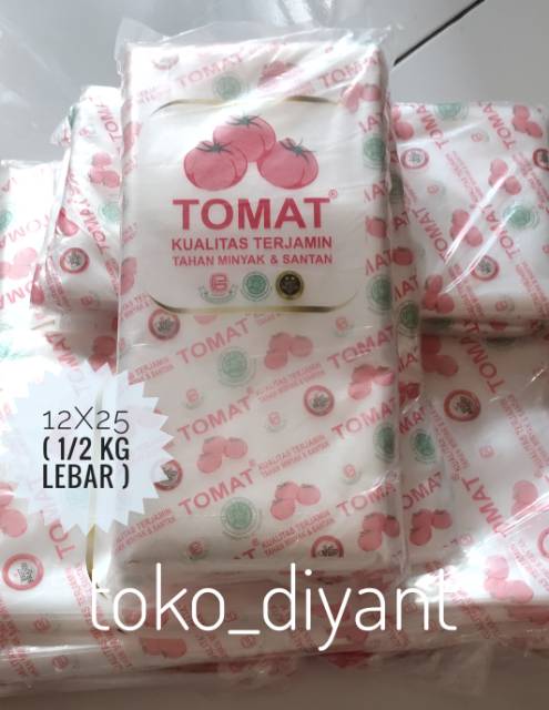 Plastik PE Tomat 20x35 / 15x30 / 12x25 / 10x20 plastik es batu plastik gula plastik  1kg 1/2kg 1/4kg