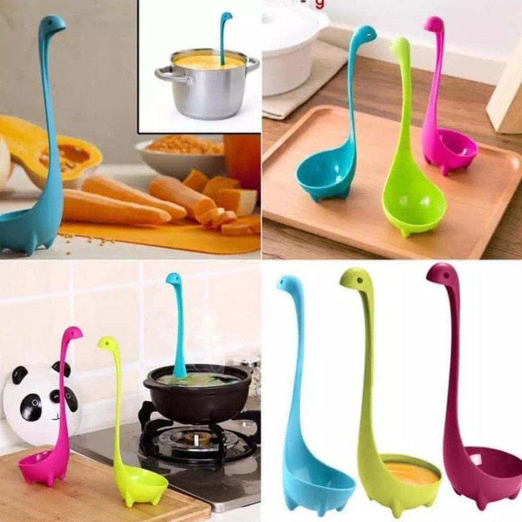 SENDOK DINOSAURUS SENDOK SOP BESAR PLASTIK CENTONG KUAH SUP SAYUR SOUP SPOON