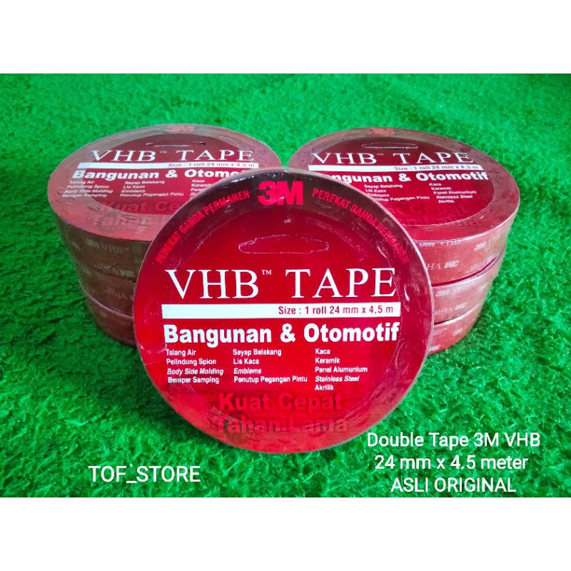 

DOUBLE TAPE 3M VHB 24 MM X 4.5 METER ASLI ORIGINAL
