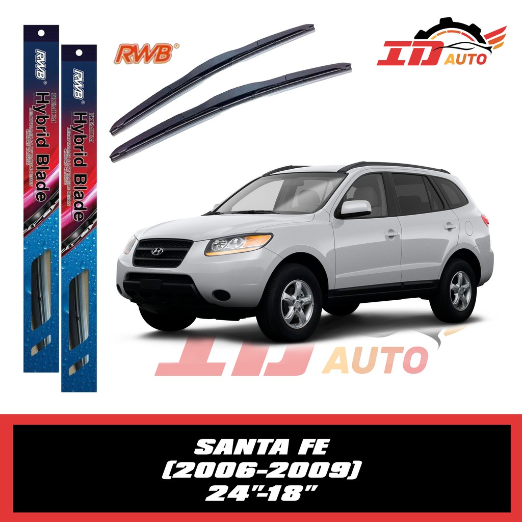 WIPER SANTA FE SET 2006-2009 UKURAN 24 DAN 18 MERK RWB