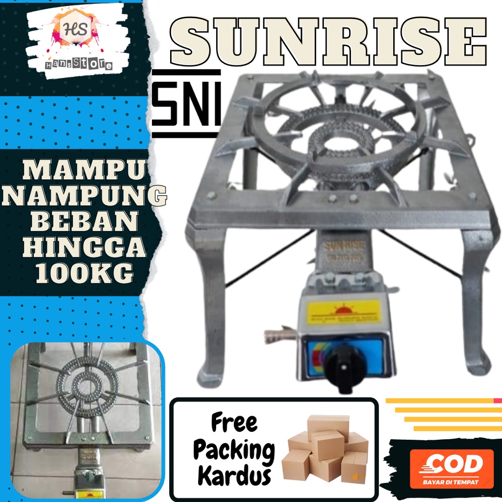 016 Kompor Cor 1 Tungku Sunrise SR 401 Auto KT SNI Peralatan Rumah Tangga Low Pressure Tekanan Renda