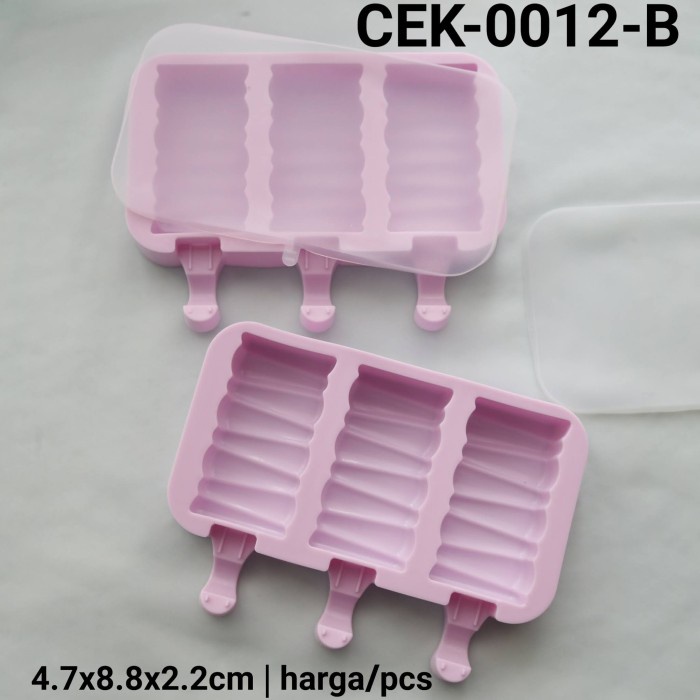 

GR-CEK-0012 CETAKAN SILIKON ES KRIM ICE CREAM POPSICLE SEGITIGA KOTAK EKSKLUSIF