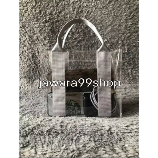 

Tote Bag Korea BENINGTas Mika Tebal Transparant Tas souvenir UK.30x10x25