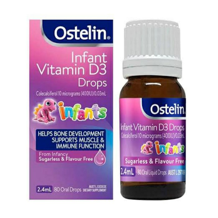 Ostelin Vitamin D3 D Vit D3 D Liquid Infant Anak 2.4Ml 2.4 Ml Vit Anak -