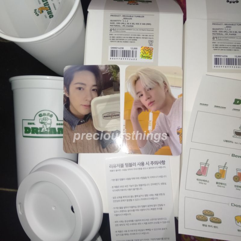 MD CAFE NCT DREAM REUSABLE TUMBLER / TUMBLR CUP RENJUN JENO