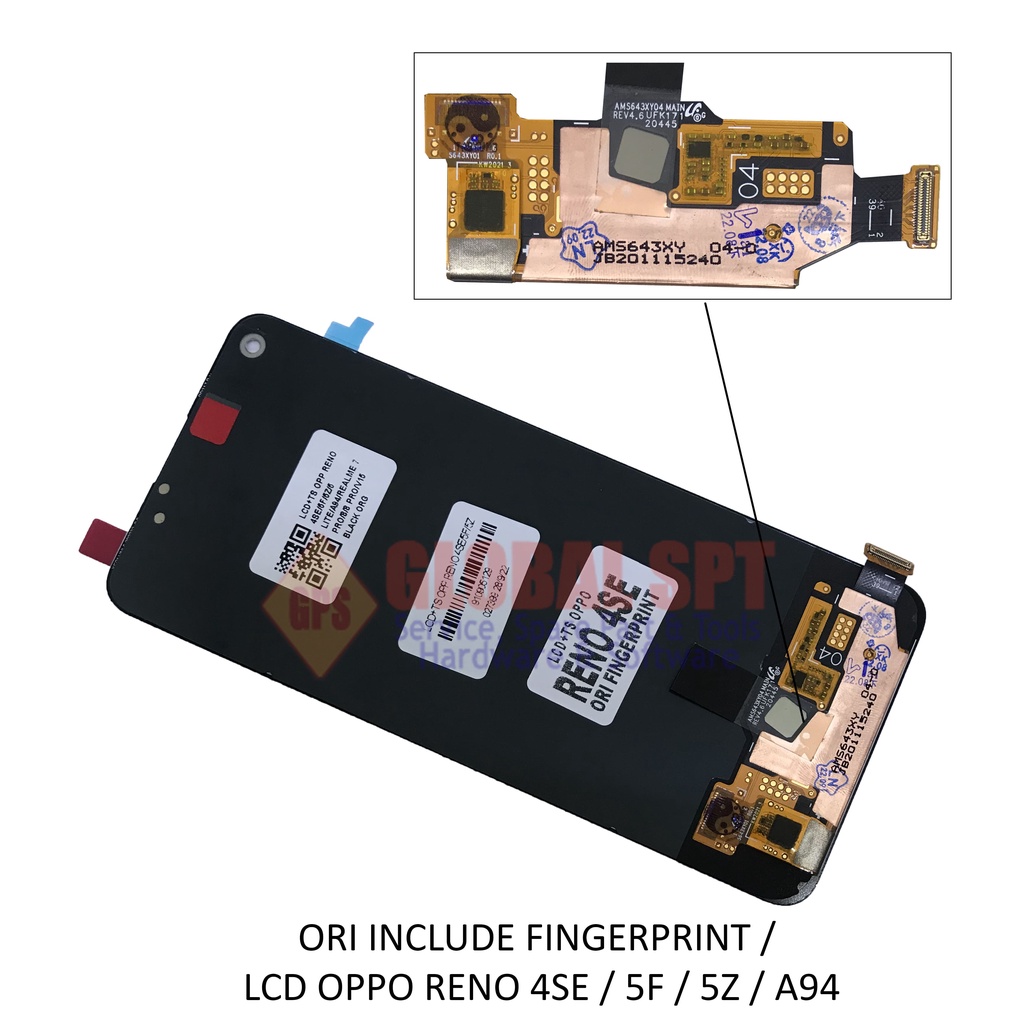 ORI INCLUDE FINGERPRINT / LCD OPPO RENO 4SE / 5F / 5Z / A94