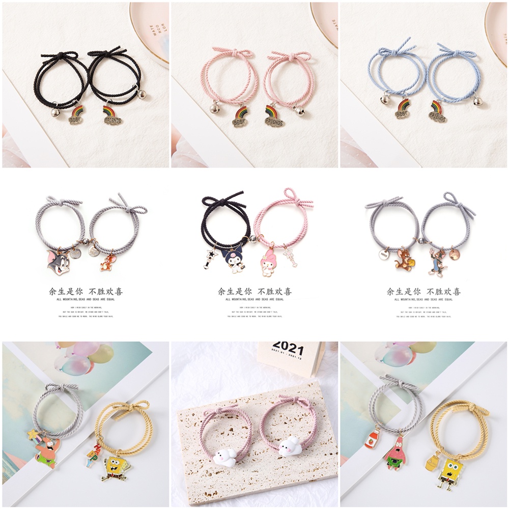 Gelang Pasangan Astronot Kartun Gelang Tali Bintang Besar Rainbow Pie Perhiasan Fashion Pelangi Yang Cantik