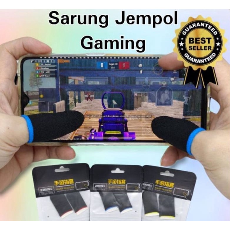 Sarung Jari Jempol Gamer Gaming Anti Keringat / Basah Game PUBG & Mobile Legend Sepasang 2 Pcs
