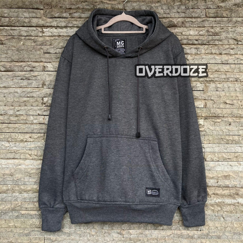 Sweater Hoodie Polos Pria Wanita Switer Cowok Premium Distro (BAYAR DI TEMPAT)-Abu Tua (6)