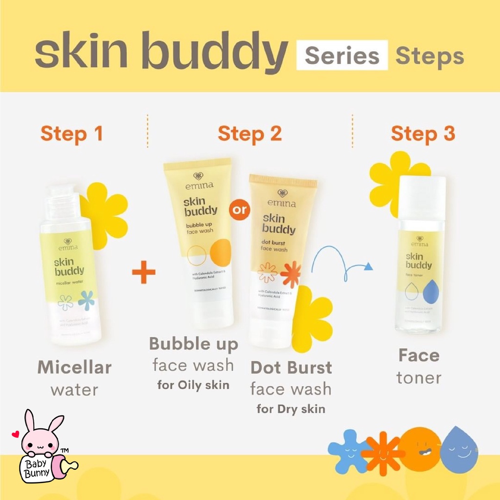 ❤ BELIA ❤ EMINA Skin Buddy Micellar Water 50mL | 100mL BPOM pembersih wajah micelar skincare