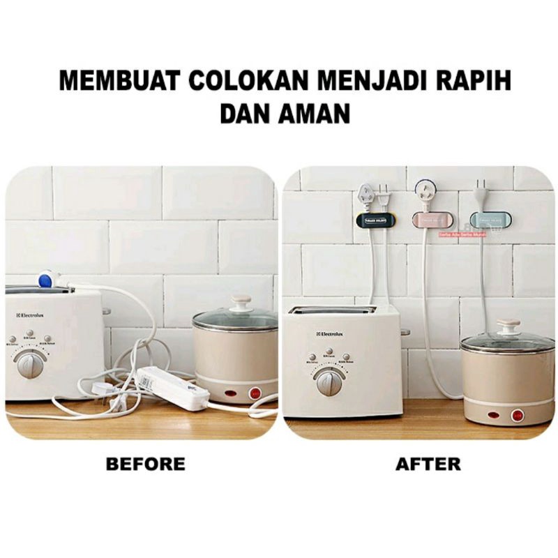 Holder organizer kabel penjepit kabel serbaguna