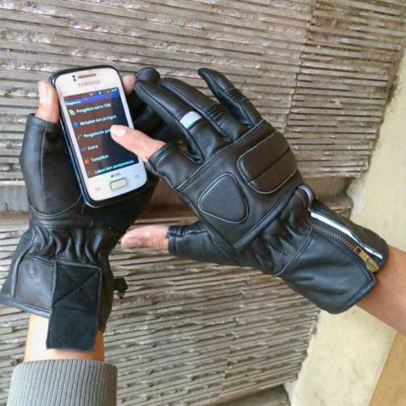 sarung tangan kulit domba asli glove pria model androboy