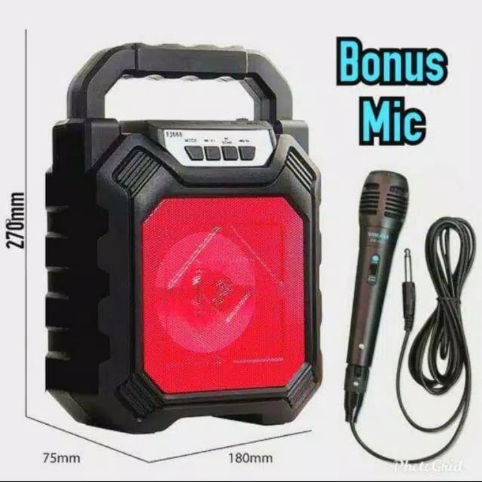 [TERMURAH] SPEAKER PORTABLE 668 + MIC KARAOKE BLUETOOTH YD668 / SPEAKER 668 BLUETOOTH