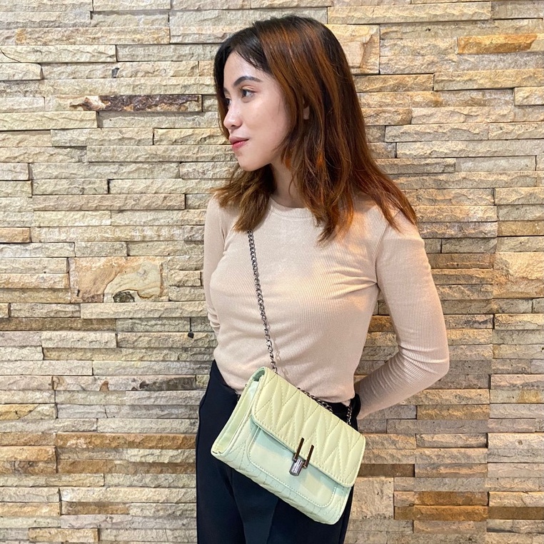 Tas Selempang Import Tas Kulit Wanita Korea Yumi Bag