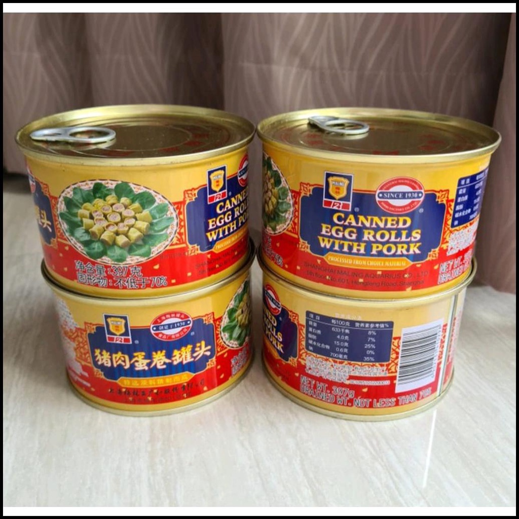 

Ready Stock Pork Egg Roll Maling Canned Daging Babi Kaleng
