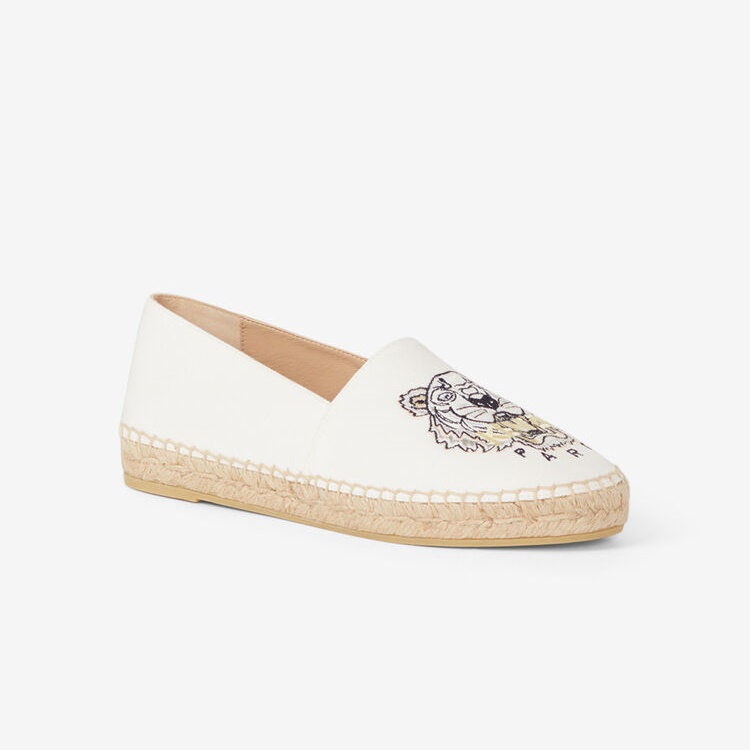 Knzo SS22 Tiger Espadrilles White 100% Authentic