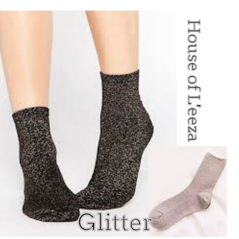 Kaos kaki fashion dewasa GLITTER