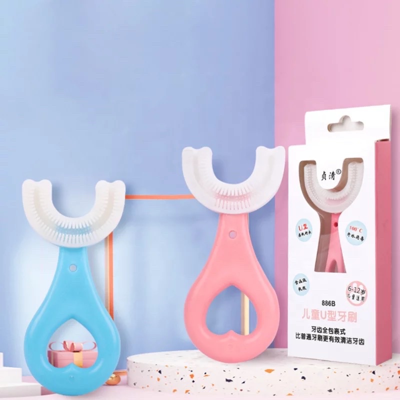 360 baby silicone U shape toothbrush