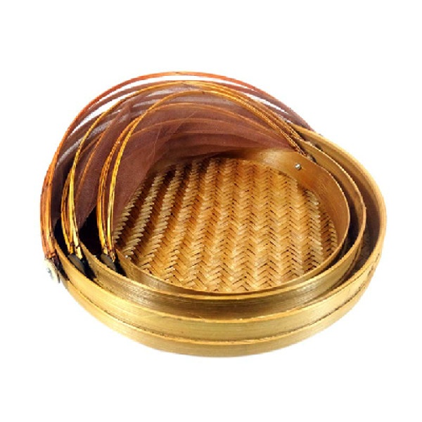 Sett Tudung Saji Bambu isi 3pcs Bulat / Tudung saji Tradisional Anyaman Bambu / Tempat Gorengan jaja