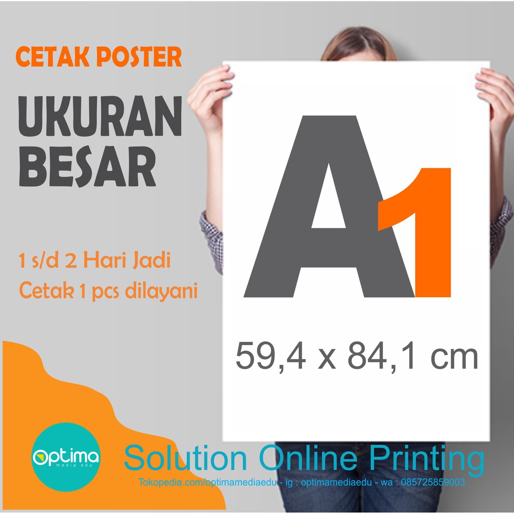 Jual CETAK POSTER KERTAS UKURAN BESAR A1 Shopee Indonesia