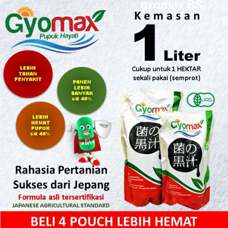 Pupuk hayati Gyomax- Kemasan 1 liter..