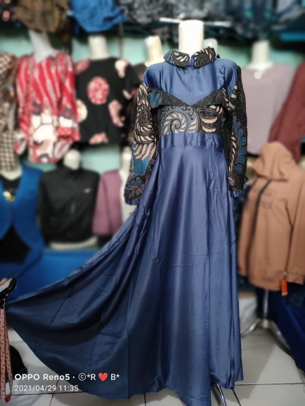 Couple Batik Keluarga Gamis Lonceng Model Jazz Gamis Jazzy Couple Gamis Batik Kerah Jazz Batik Murah