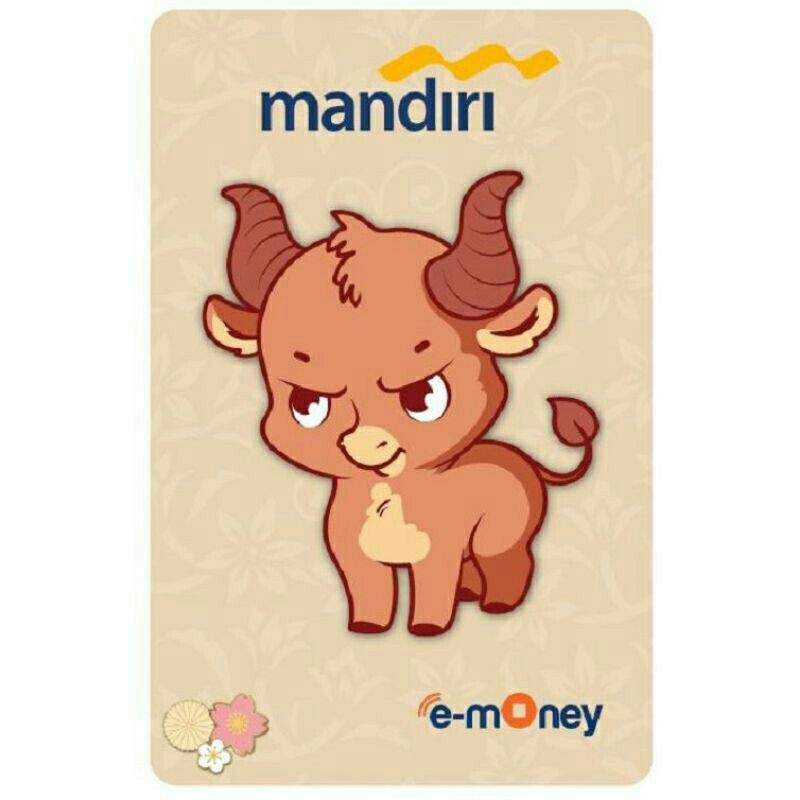 eMoney Mandiri Shio KERBAU (The OX) ORI /Like eTOLL Tapcash Flazz or Brizzi