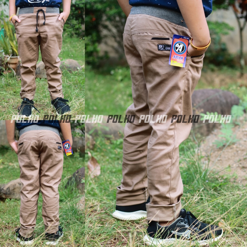 Celana Chino Anak Panjang Bahan Twill Streetch ABIAN