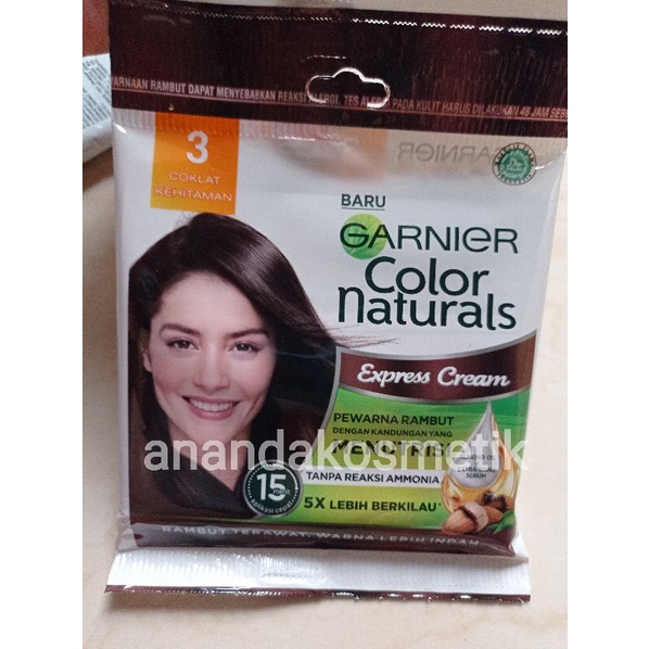 GARNIER HAIR COLOR NATURAL COKLAT KEHITAMAN SACHET