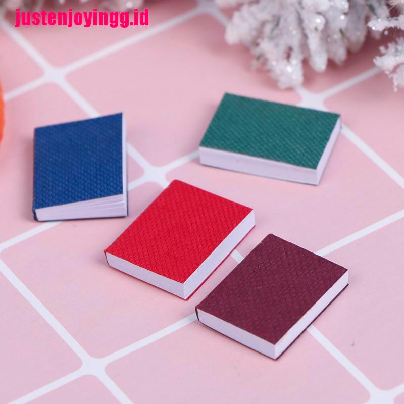 JJ.ID 4pcs/set 1/12 Dollhouse Miniature Mini Books Model Furniture Accessories