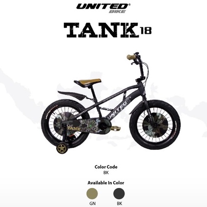 Sepeda Gunung Anak Cowok BMX United Tank Roda Empat Garansi SNI-5