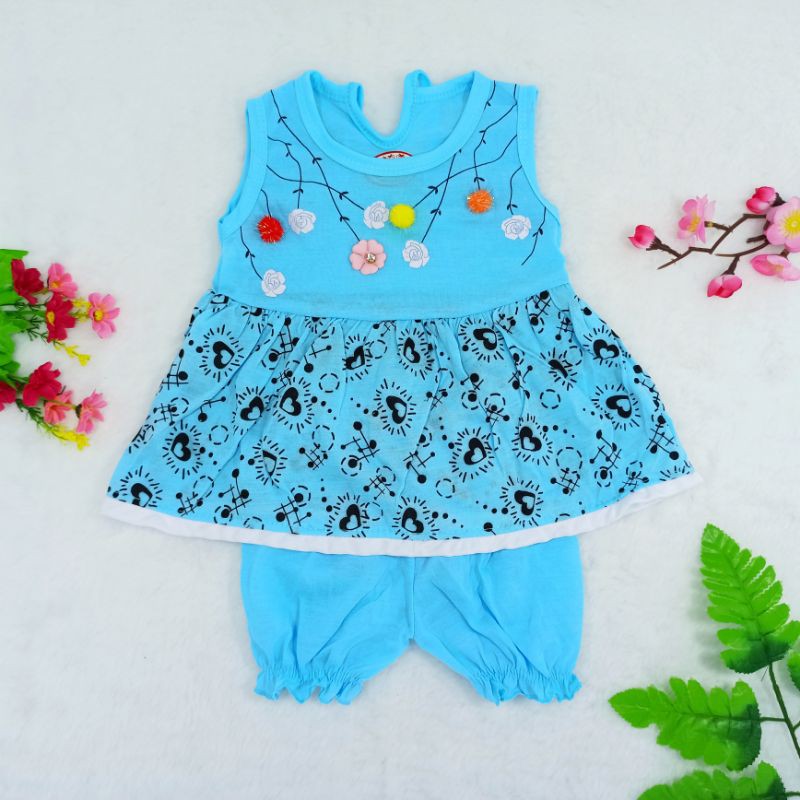 [Ss-7009] Baju Bayi Perempuan Newborn 0-6bulan, Setelan Bayi perempuan, Dress Bayi