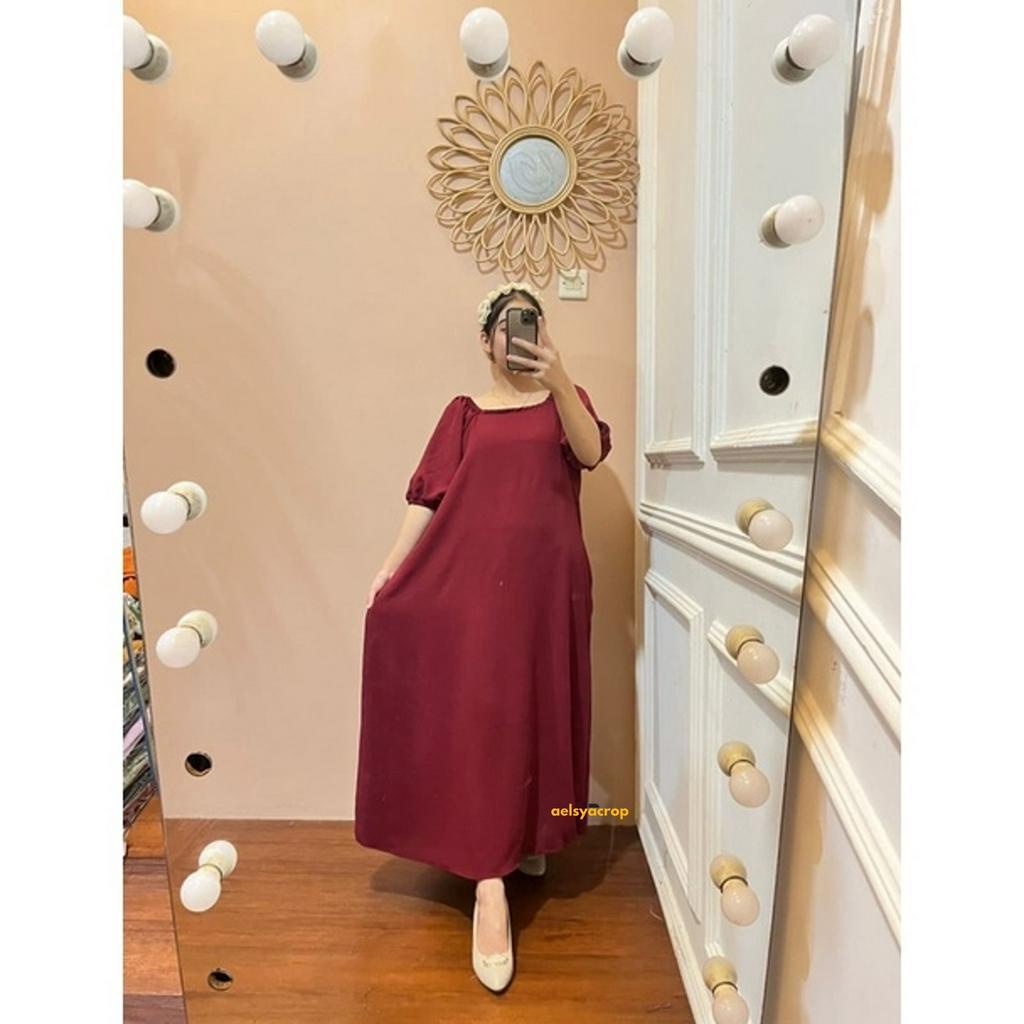 Masayu Long Dress Bahan Crinkel / Dress Crinkle Airflow