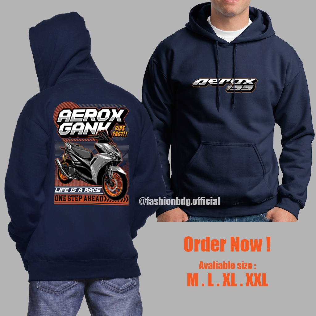 Sweater Hoodie Aerox Distro Keren Bahan Tebal Halus Jaket Motor Aerox